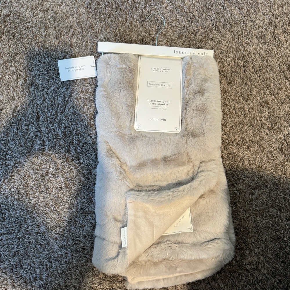 New soft baby blanket gray color